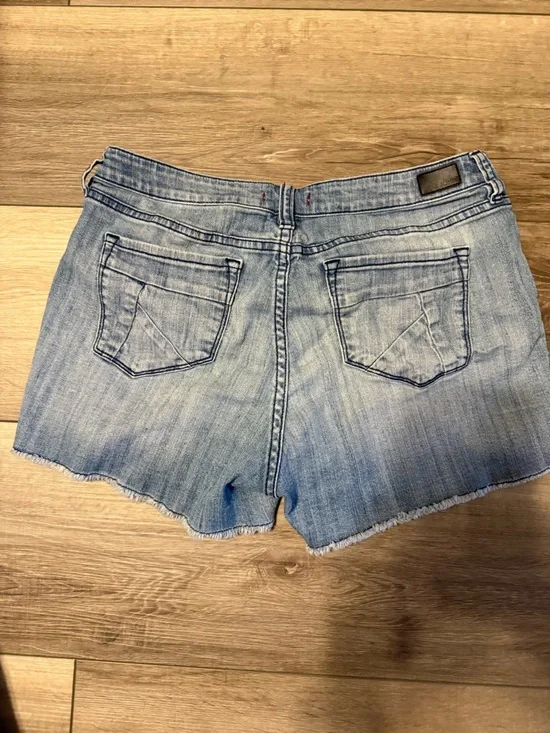 Dear John Washed Light Blue Denim Cutoff Shorts - Picture 2 of 4